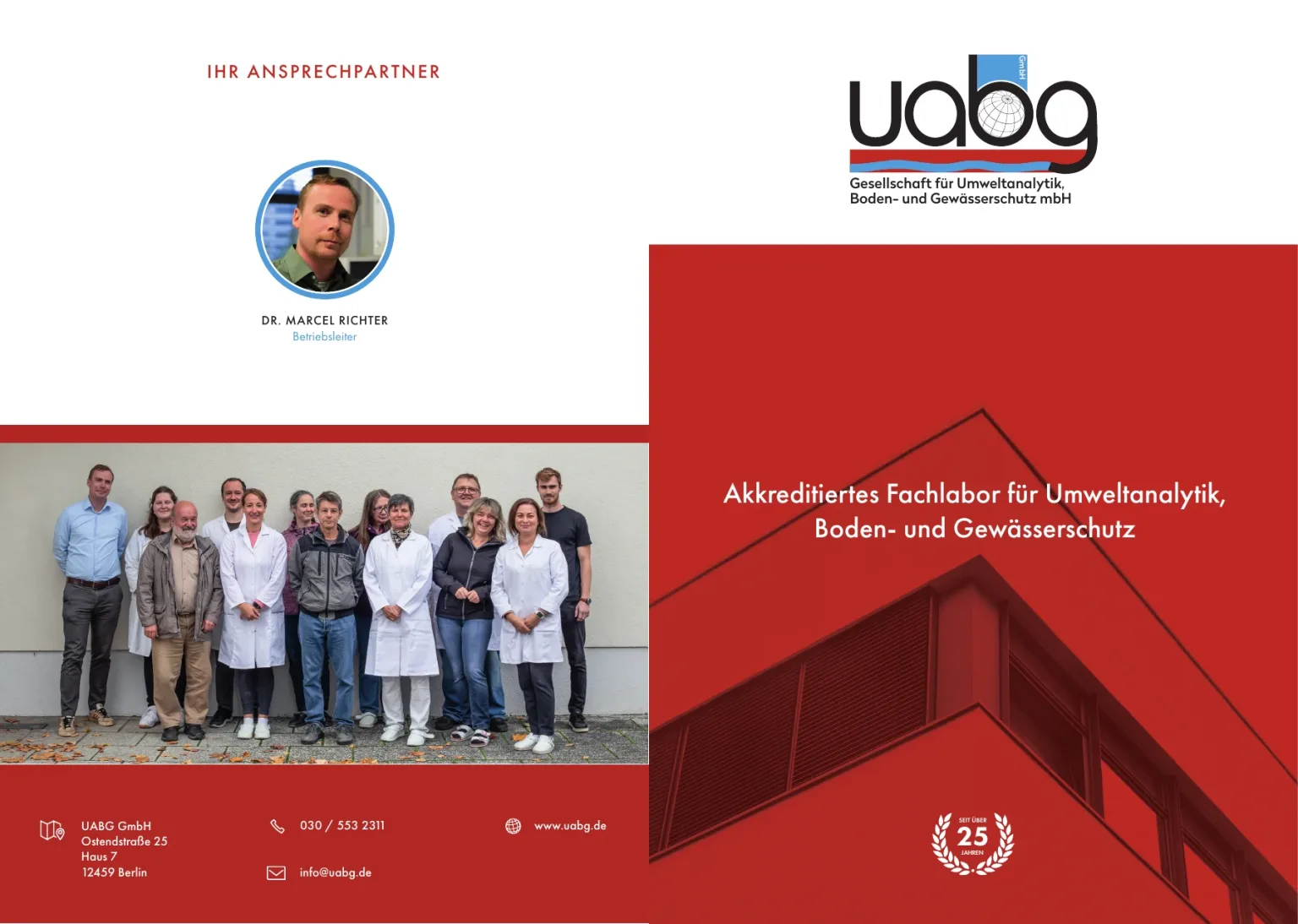 Vorderseite des Flyers für die UABG.
